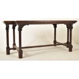 19TH CENTURY FRENCH OAK REFECTORY SHAPED DINING TABLE