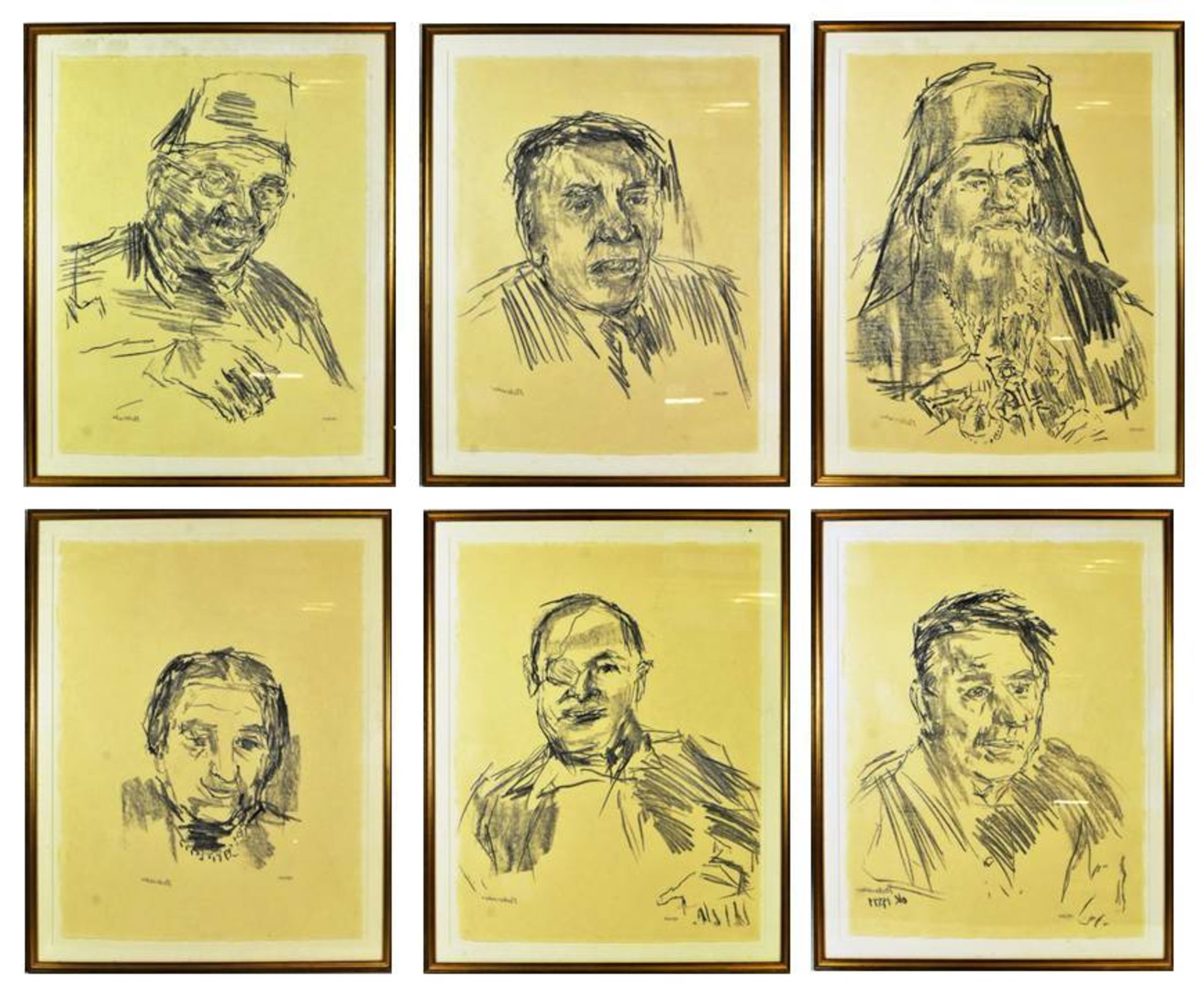 SIX OSKAR KOKOSCHKA LITHOGRAPHS - JERUSALEM FACES - Image 17 of 17