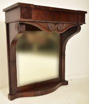 CONTINENTAL BIEDERMEIER STYLE 19TH CENTURY MAHOGANY CONSOLE