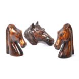 SOLID HORSE HEAD WALL HANGING WITH BOOKENDS