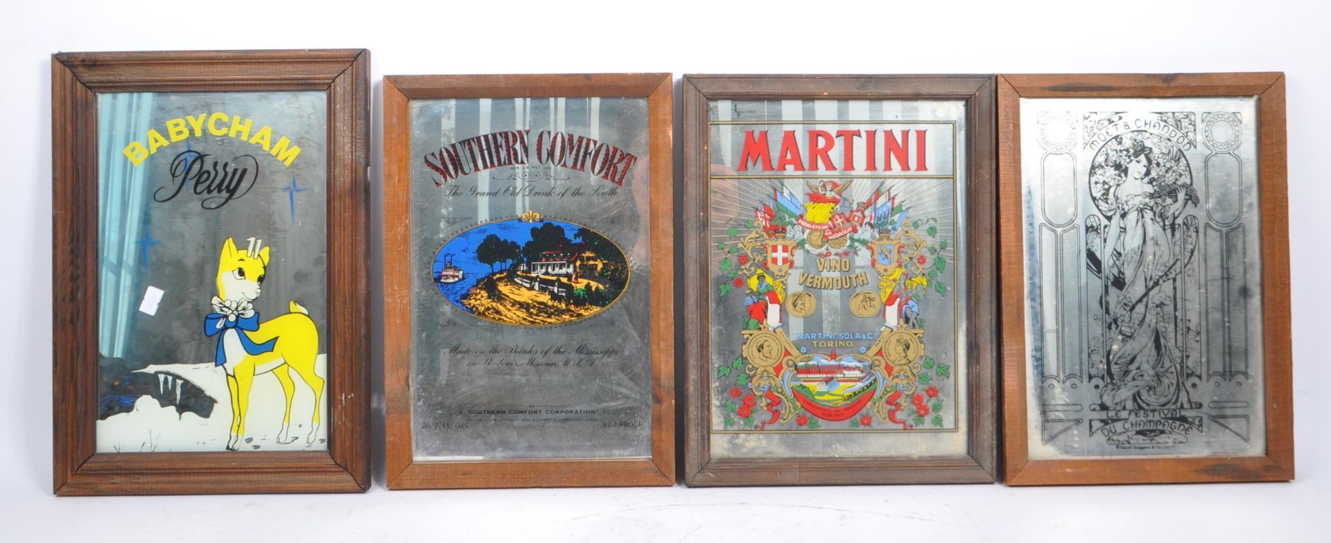 COLLECTION OF VINTAGE ALCOHOL PUB FRAMED MIRRORS - Image 2 of 7