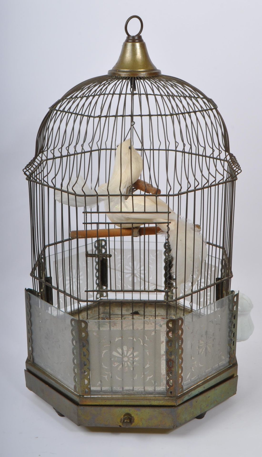 EARLY 20TH CENTURY BRASS BIRD CAGE - Image 6 of 6