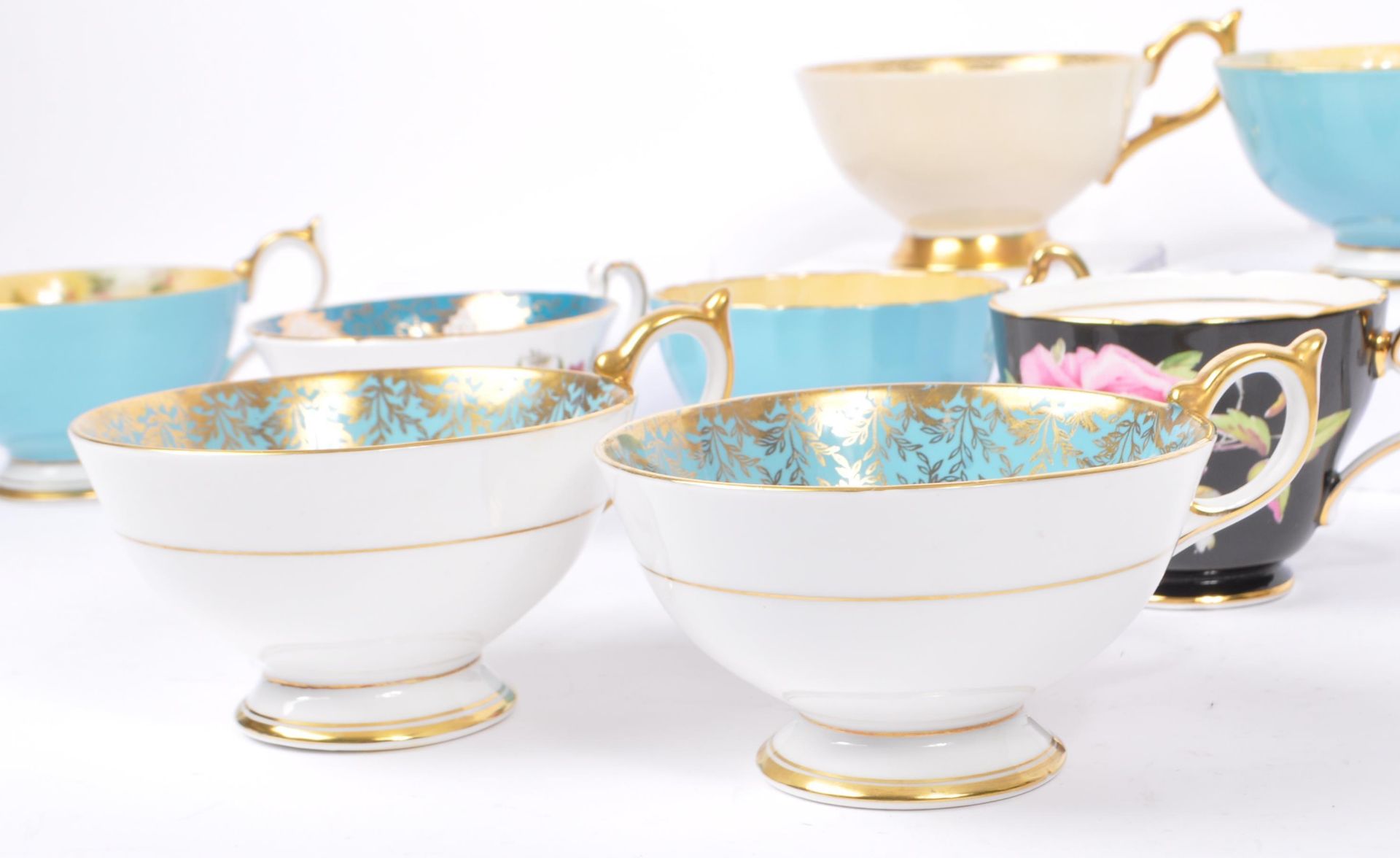 AYNSLEY - COLLECTION OF 20TH CENTURY CABINET TEACUPS - Image 7 of 11