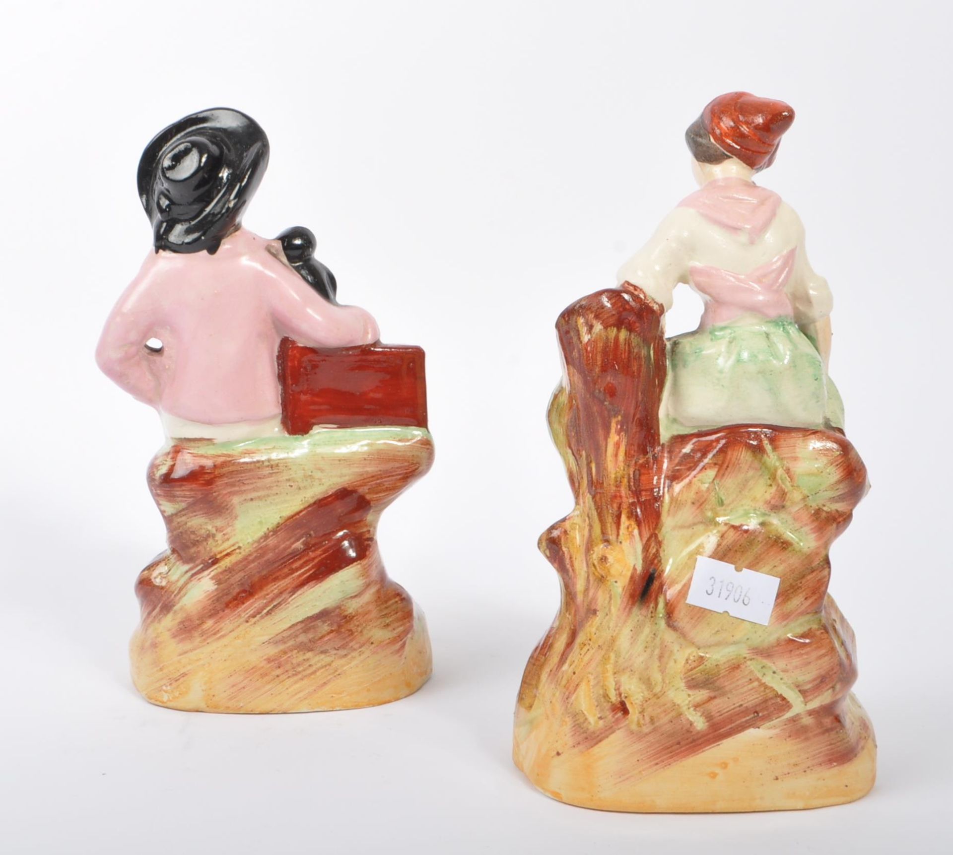 PAIR OF 19TH CENTURY VICTORIAN STAFFORDSHIRE FIGURES - Image 2 of 4