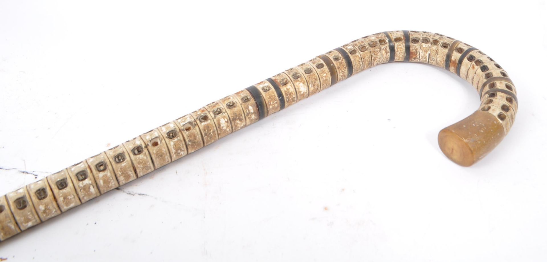 19TH CENTURY SHARK VERTEBRAE WALKING STICK - Image 2 of 5