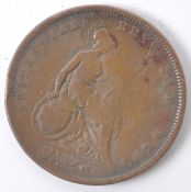 GEORGE IV 1826 BRITISH COPPER HALF PENNY COIN