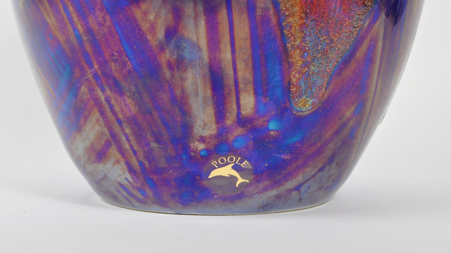 POOLE POTTERY - GLAZED VASE 'VOLCANO' SERIES - Image 4 of 6