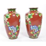 PAIR OF REPUBLIC EXPORT ENAMEL CHINESE VASES