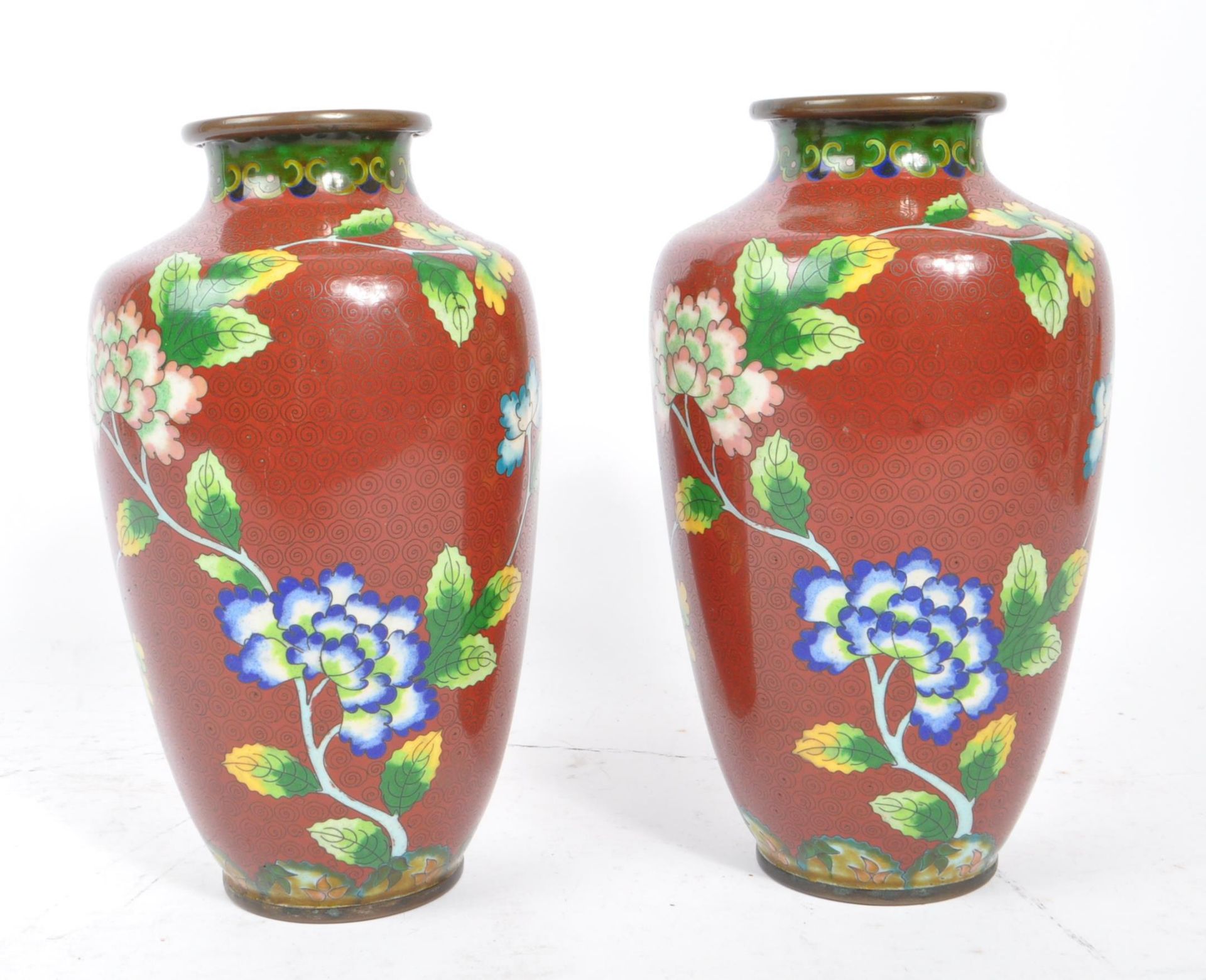 PAIR OF REPUBLIC EXPORT ENAMEL CHINESE VASES