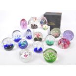 COLLECTION OF VINTAGE STUDIO ART GLASS PAPERWEIGHTS