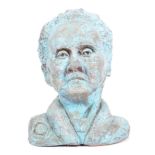 CONTEMPORARY 'WYN' FIBERGLASS SCULPTURE BUST