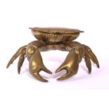 19TH CENTURY BRASS SPIDER CRAB INKWELL