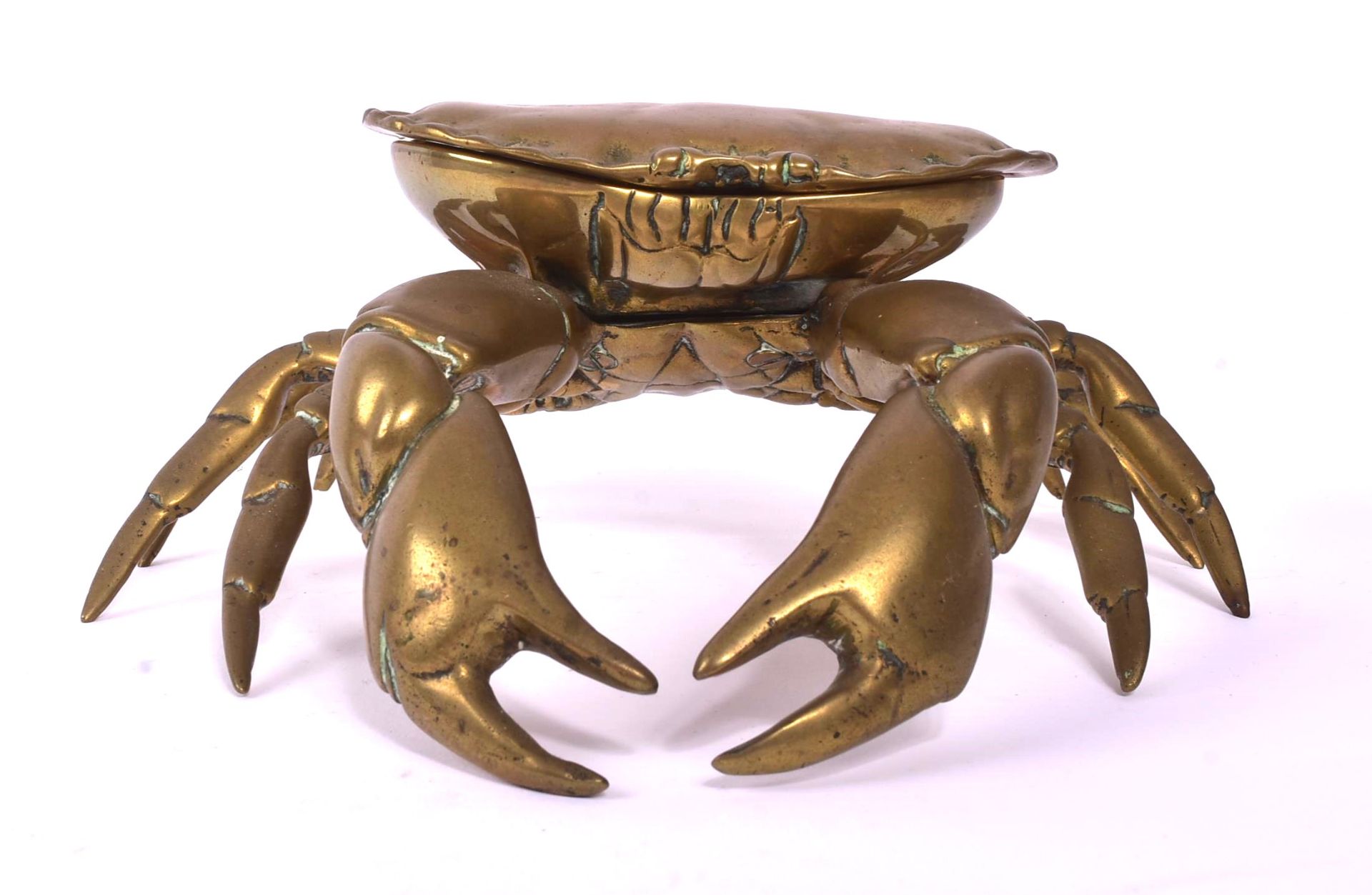 19TH CENTURY BRASS SPIDER CRAB INKWELL