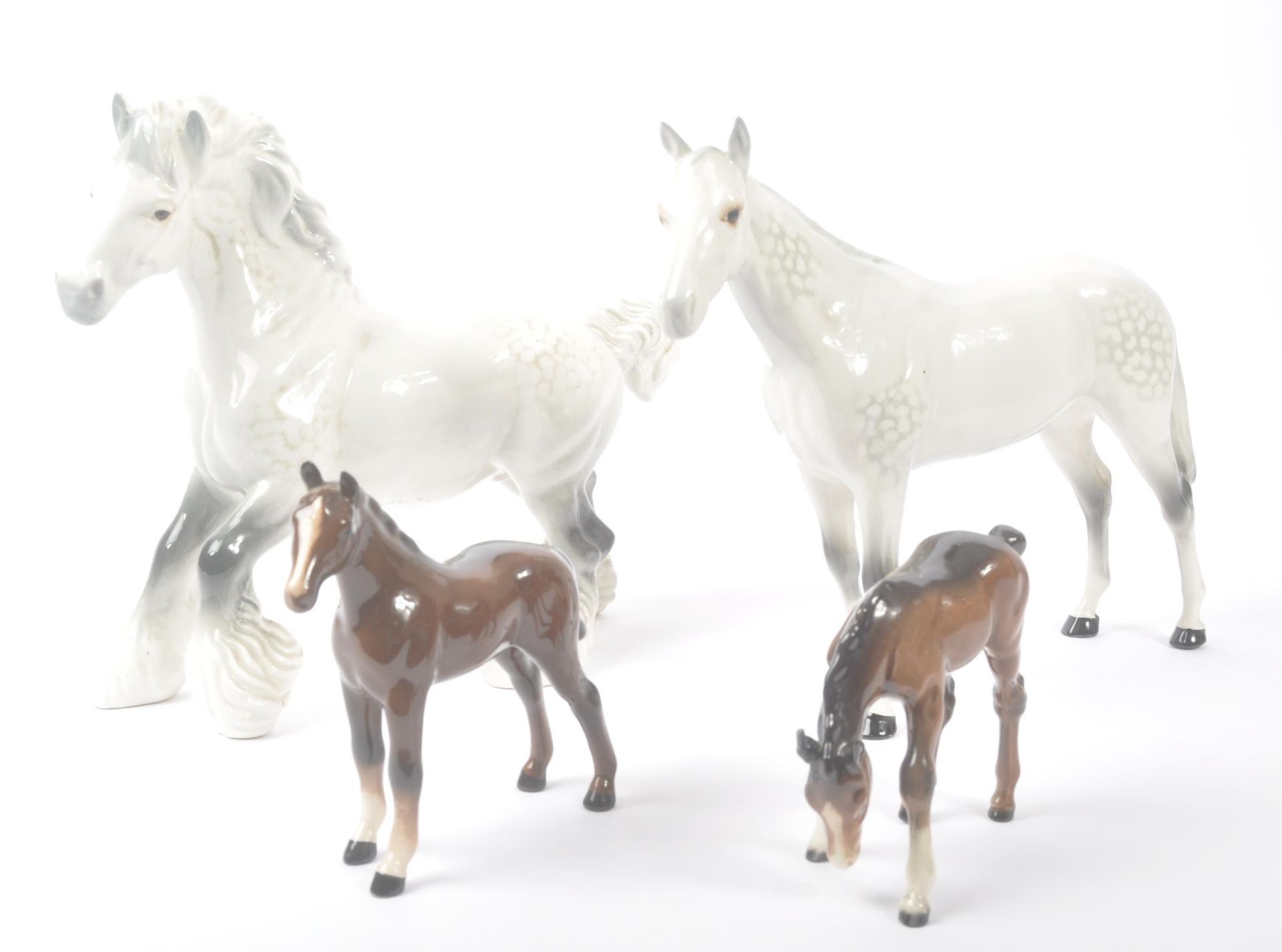 JOHN BESWICK - COLLECTION OF FOUR PORCELAIN HORSES