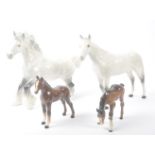 JOHN BESWICK - COLLECTION OF FOUR PORCELAIN HORSES