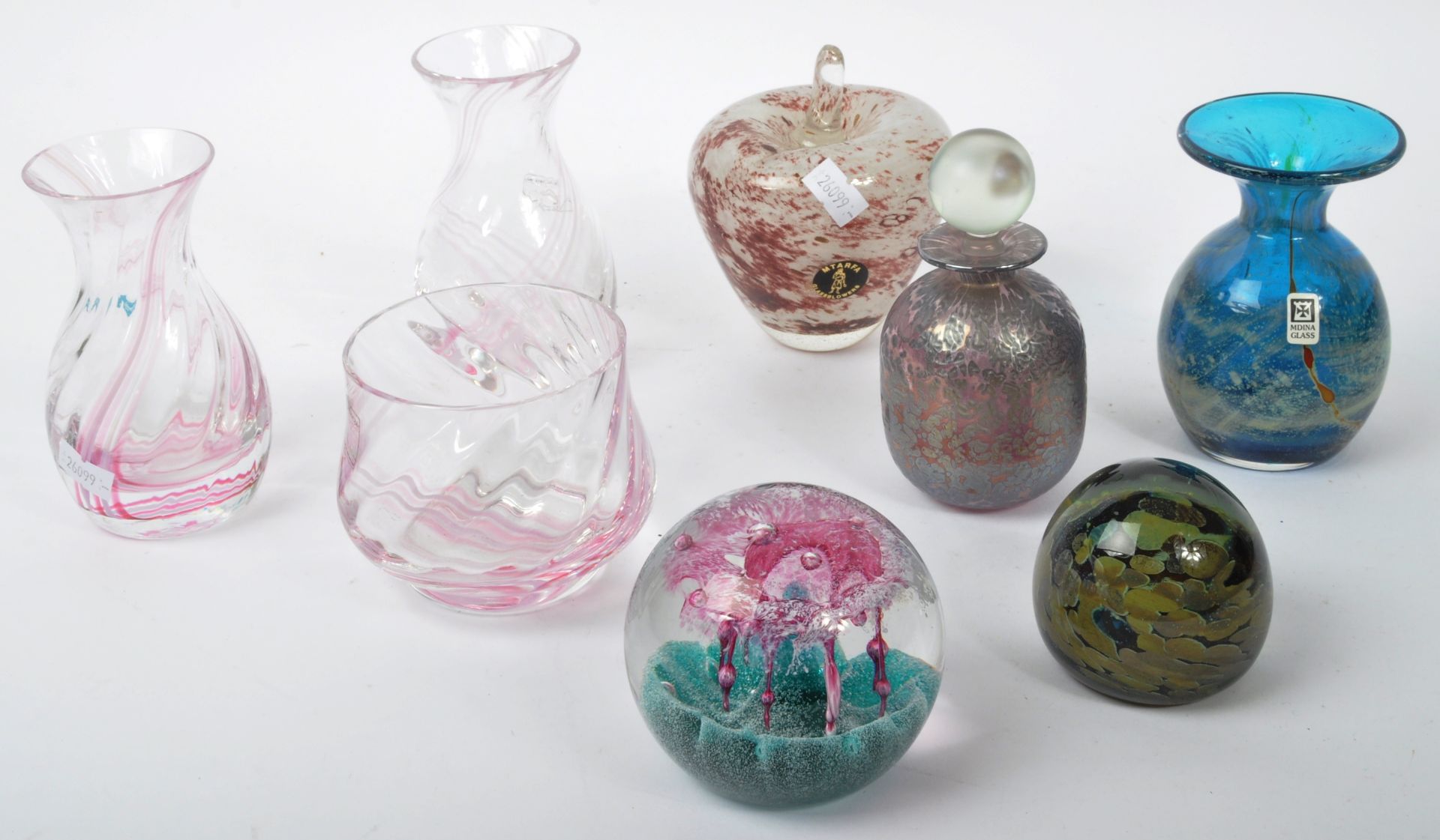 COLLECTION OF LATE 20TH CENTURY STUDIO ART GLASS