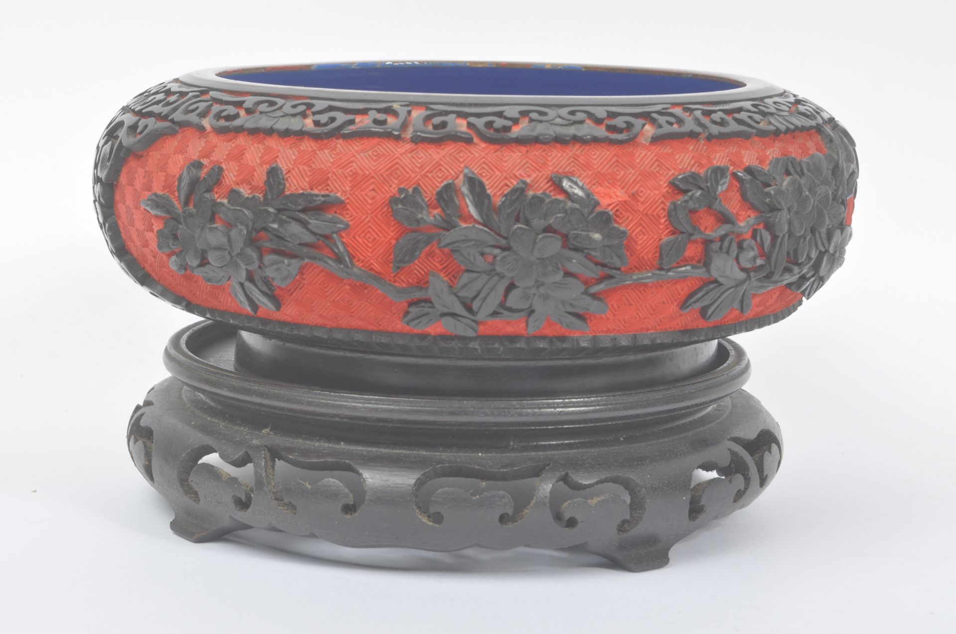 CHINESE CINNABAR BOWL WITH COLLECTION OF TIBETAN ITEMS - Image 2 of 7