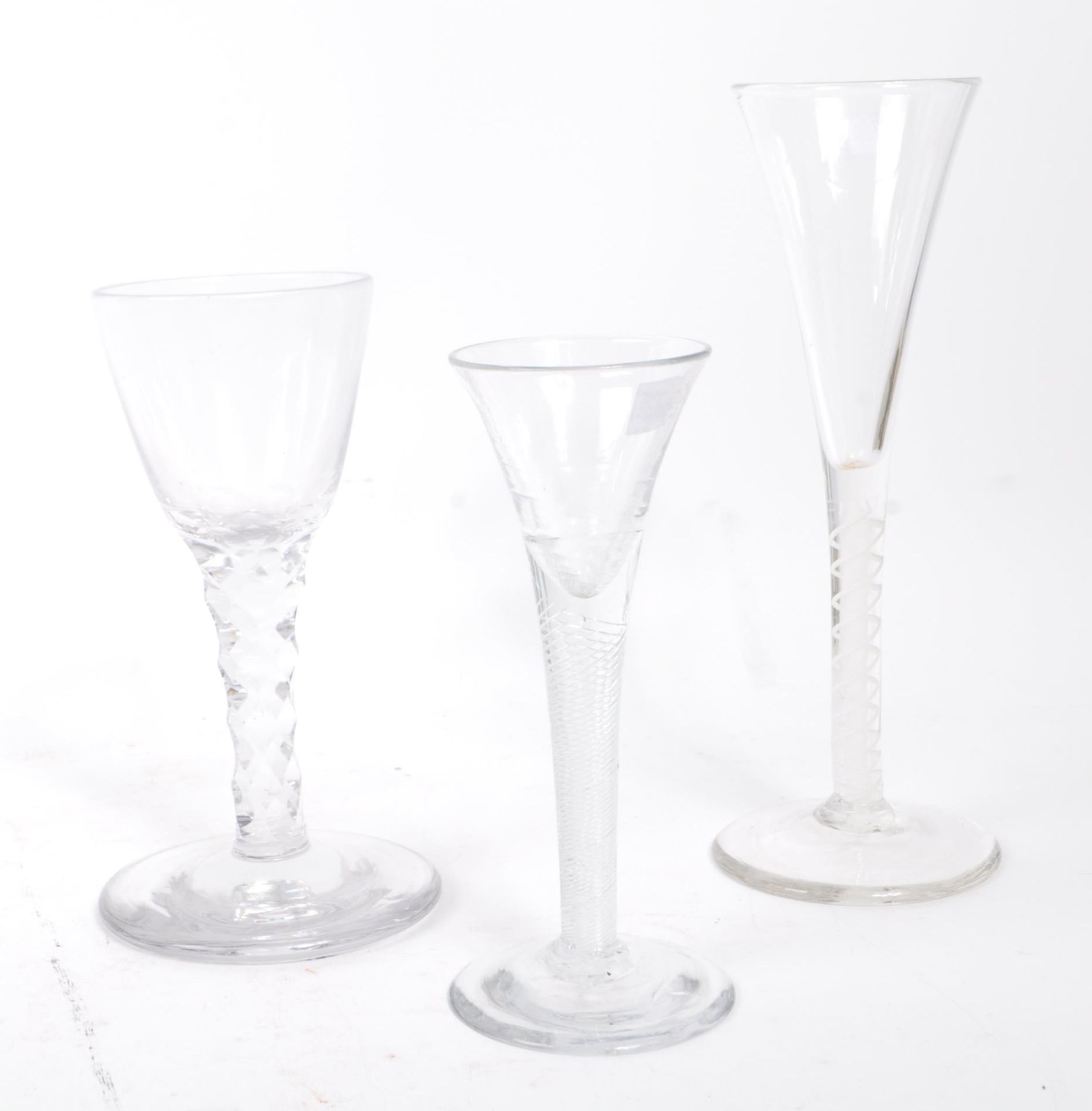 COLLECTION OF THREE GEORGIAN STEMMED WINE GLASSES - Image 2 of 8