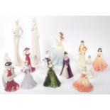 COALPORT - COLLECTION OF PORCELAIN FEMALE LADY FIGURINES