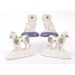 CHELSEA PORCELAIN WORKS - PAIR OF 18TH CENTURY DOGS