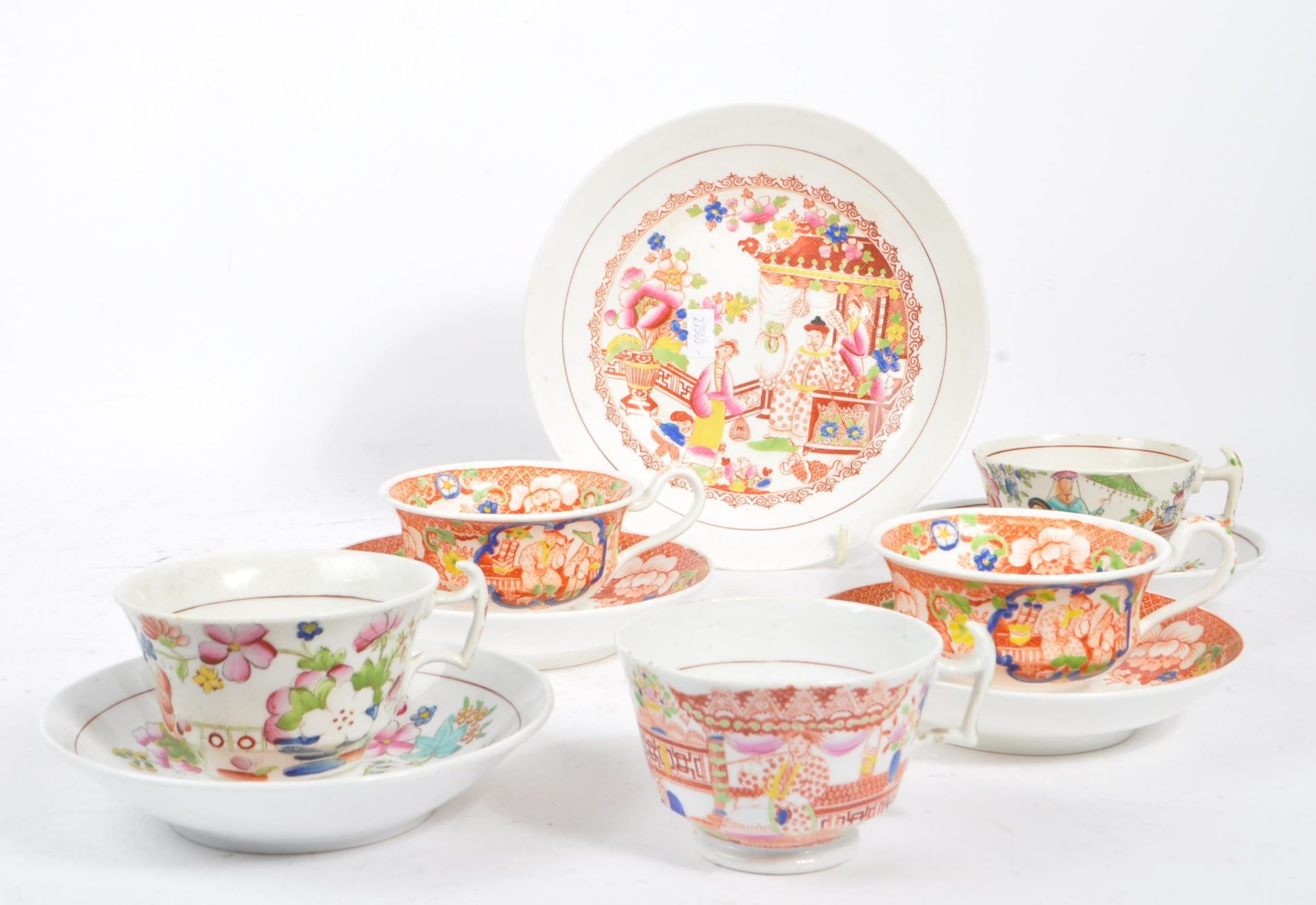 EARLY 19TH CENTURY CHINOISERIE PART TEA SERVICE