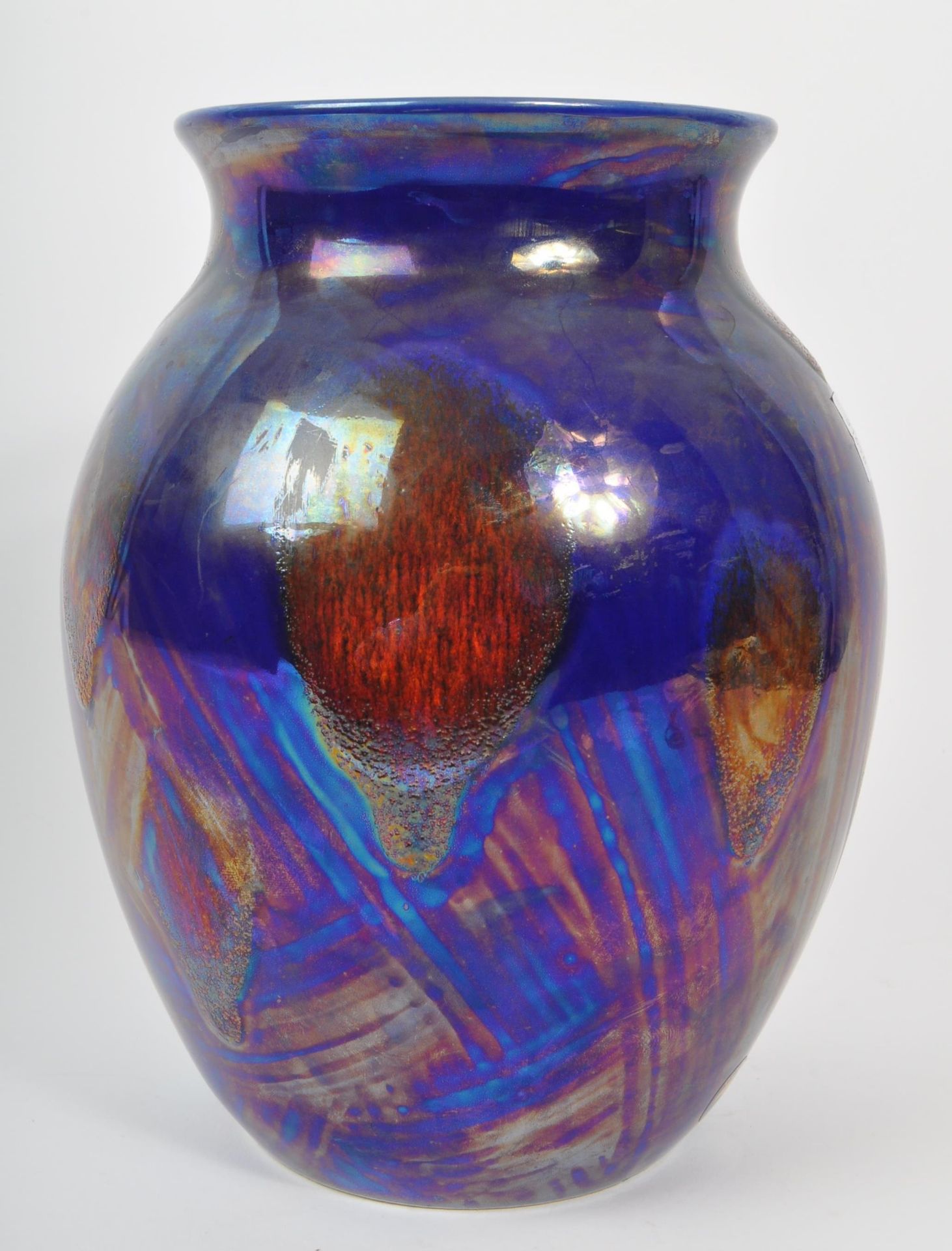 POOLE POTTERY - GLAZED VASE 'VOLCANO' SERIES - Image 3 of 6