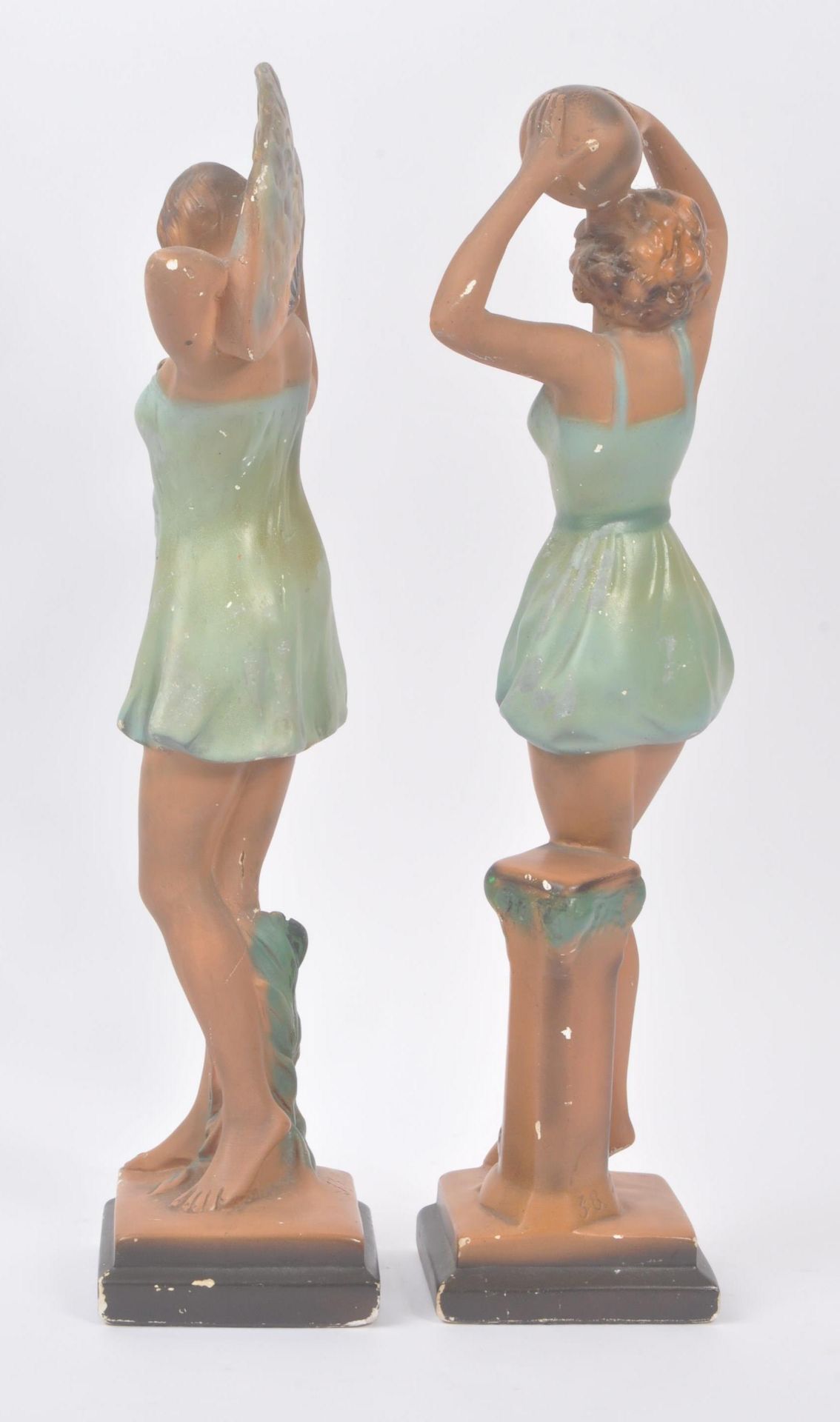 PAIR OF EARLY 20TH CENTURY ART DECO FIGURINES - Bild 4 aus 6