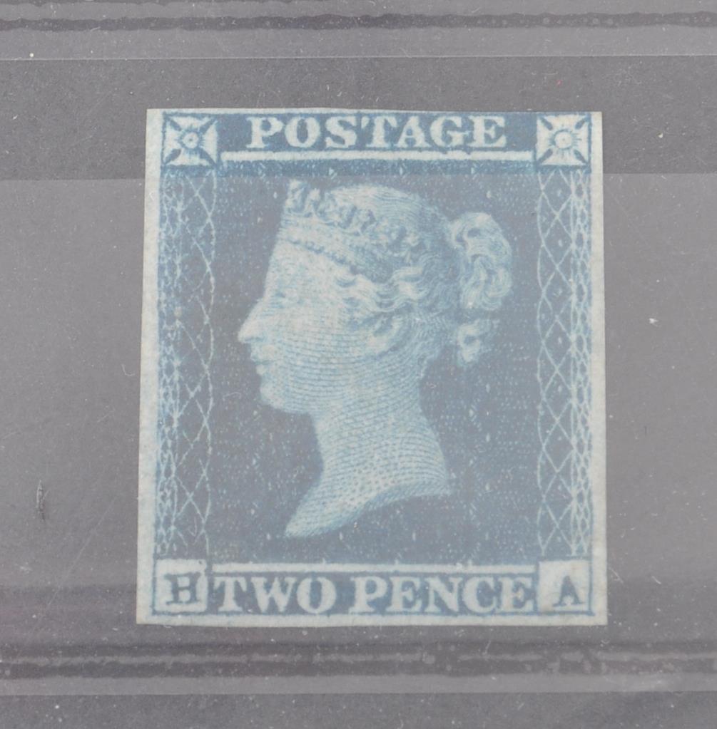 GREAT BRITISH STAMP - 2D BLUE UNFRANKED WITH GUM - Image 2 of 2