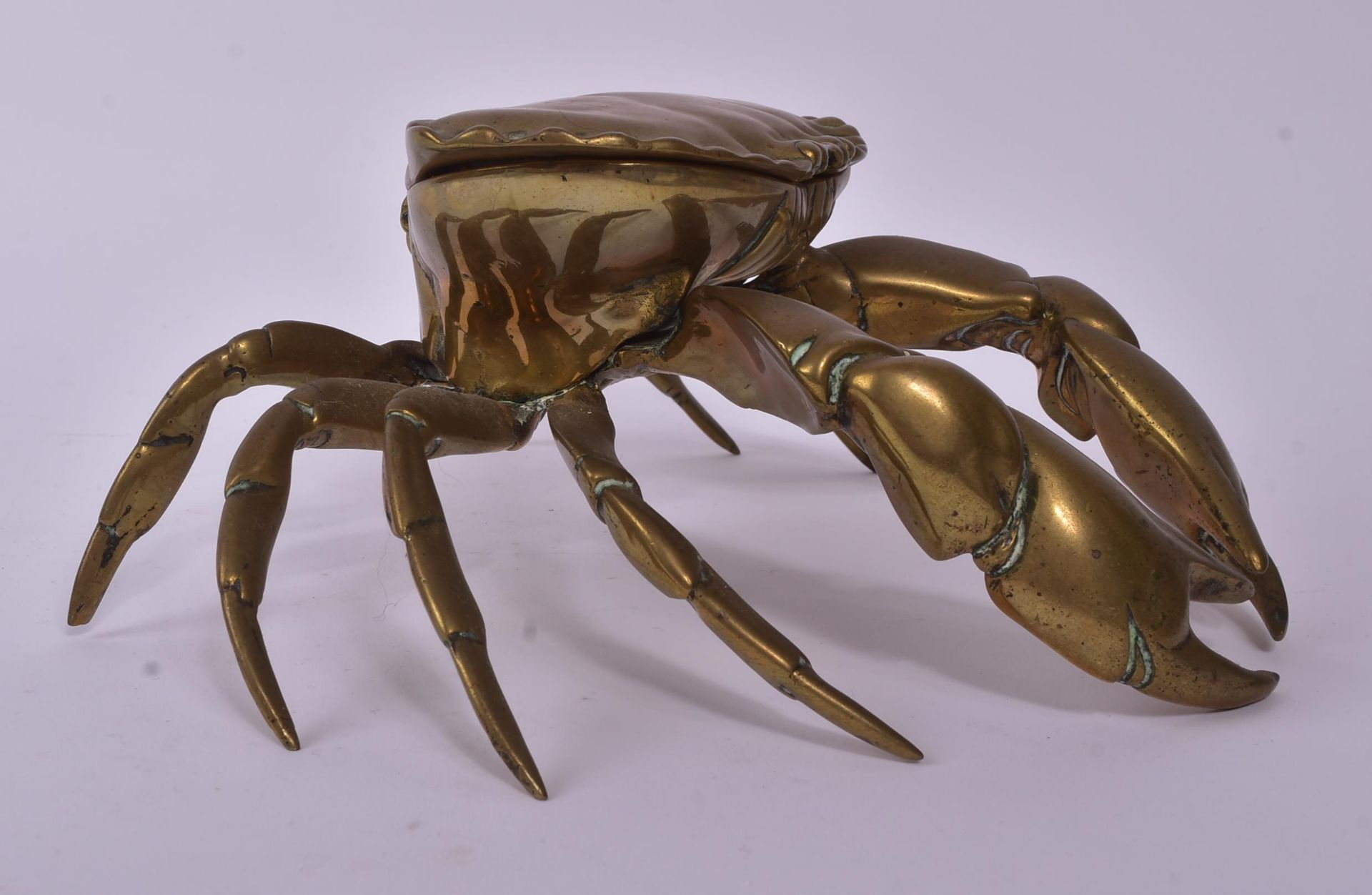 19TH CENTURY BRASS SPIDER CRAB INKWELL - Image 3 of 7