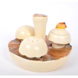 CARLTON WARE - CONTEMPORARY MUSHROOM CRUET / CONDIMENT SET