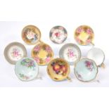 AYNSLEY - COLLECTION OF 20TH CENTURY CABINET TEACUPS