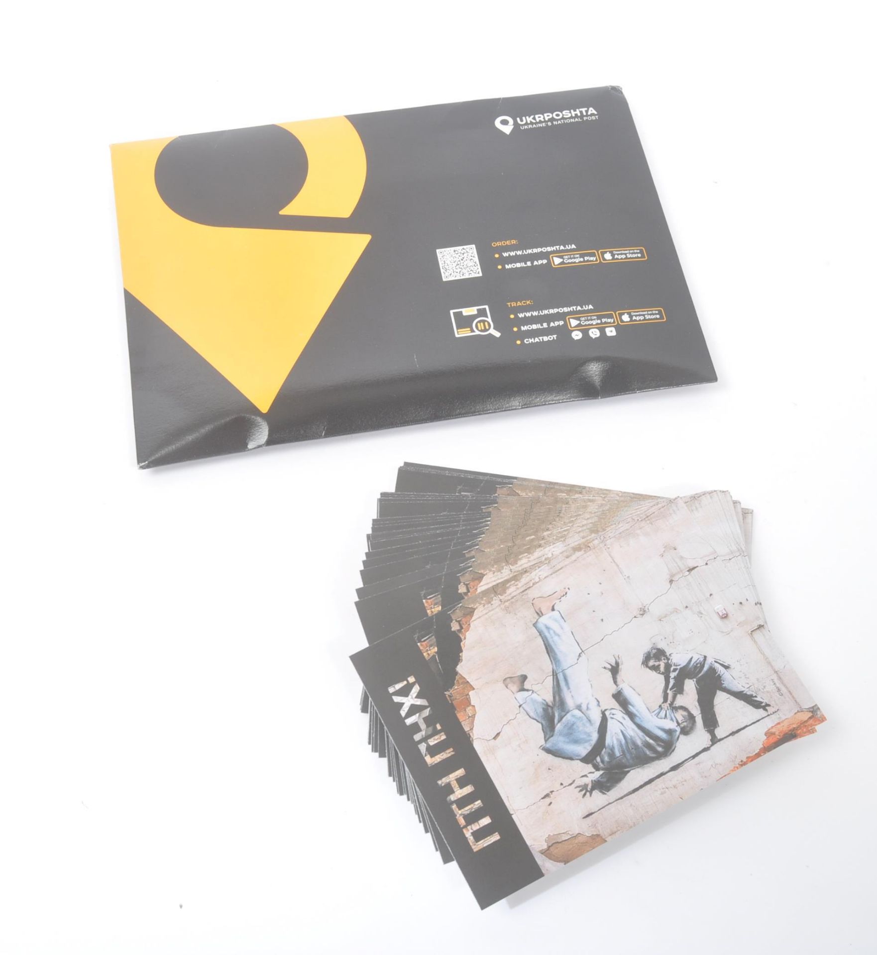 BANKSY OFFICIAL UKRAINE POST OFFICE POSTCARDS