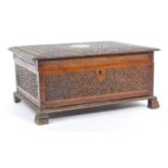 VINTAGE 20TH CENTURY KASHMIRI CAMPHOR WOOD CARVED BOX