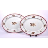 COPELAND - MUNDY & CO BRISTOL - TWO PORCELAIN MEAT PLATTERS