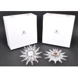 SWAROVSKI - TWO BOXED SOLARIS DECORATIVE TABLE PIECES