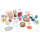 COLLECTION OF VINTAGE STUDIO ART GLASS & RESIN PAPERWEIGHTS