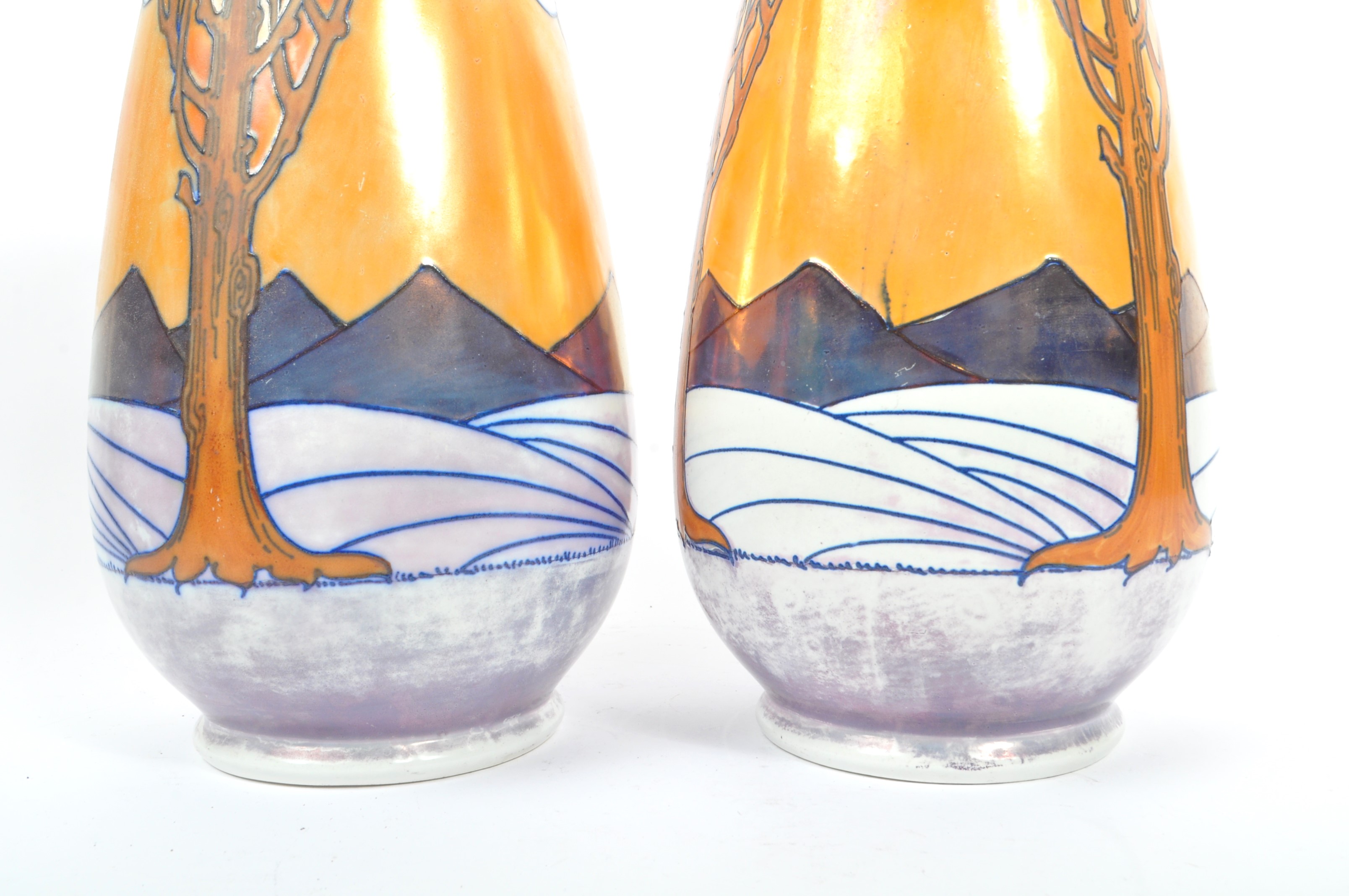 CHARLOTTE RHEAD FOR BURLEIGH WARE - PAIR OF LUSTRE VASES - Bild 6 aus 7