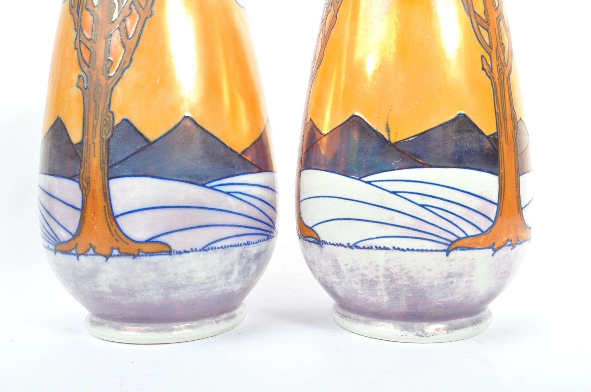 CHARLOTTE RHEAD FOR BURLEIGH WARE - PAIR OF LUSTRE VASES - Image 6 of 7