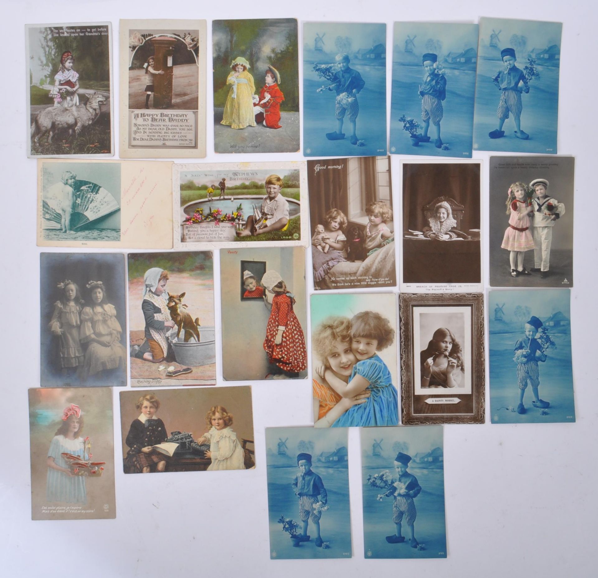 COLLECTION OF EARLY 20TH CENTURY POSTCARDS FT CHILDREN - Bild 7 aus 13