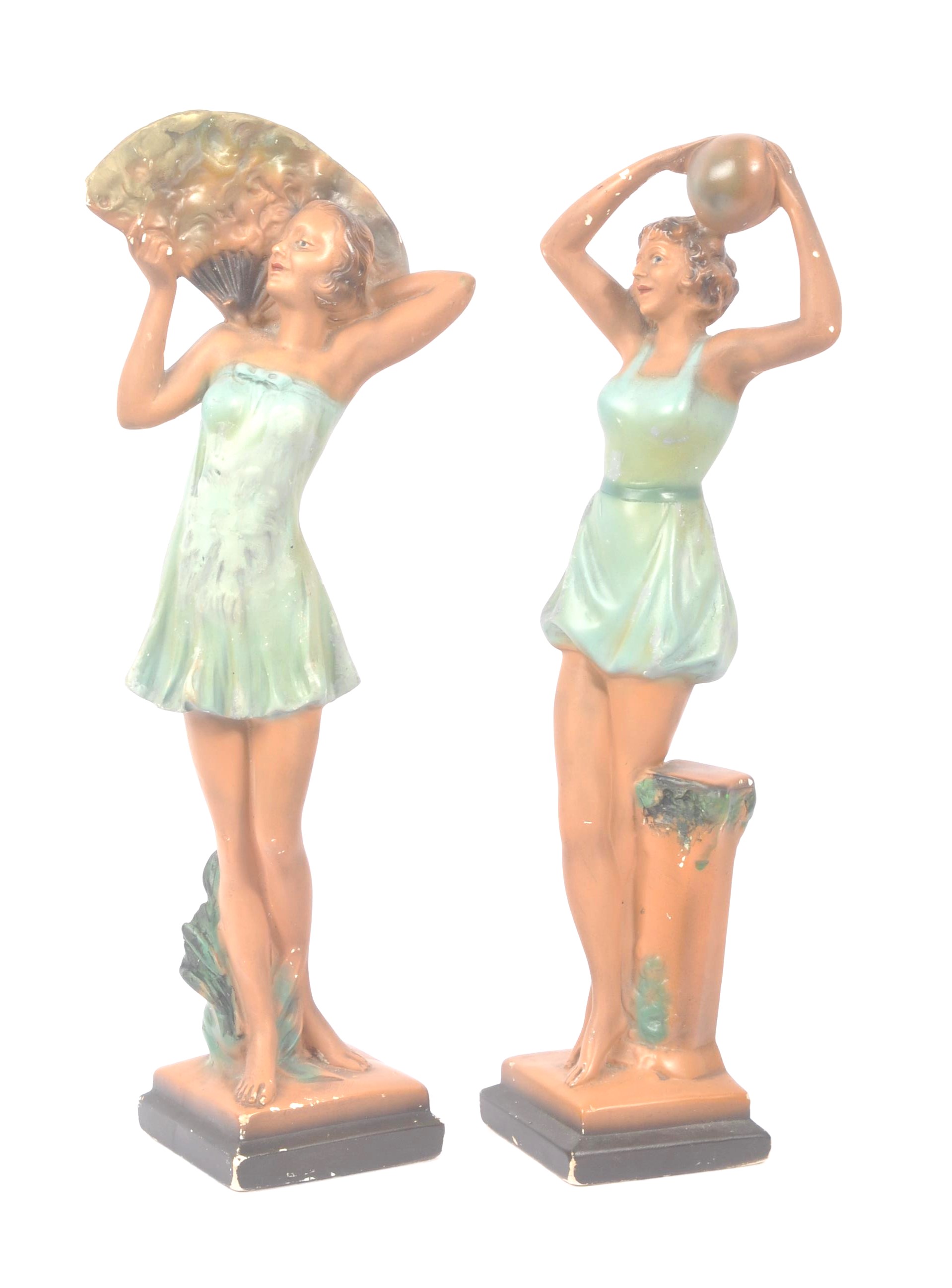 PAIR OF EARLY 20TH CENTURY ART DECO FIGURINES