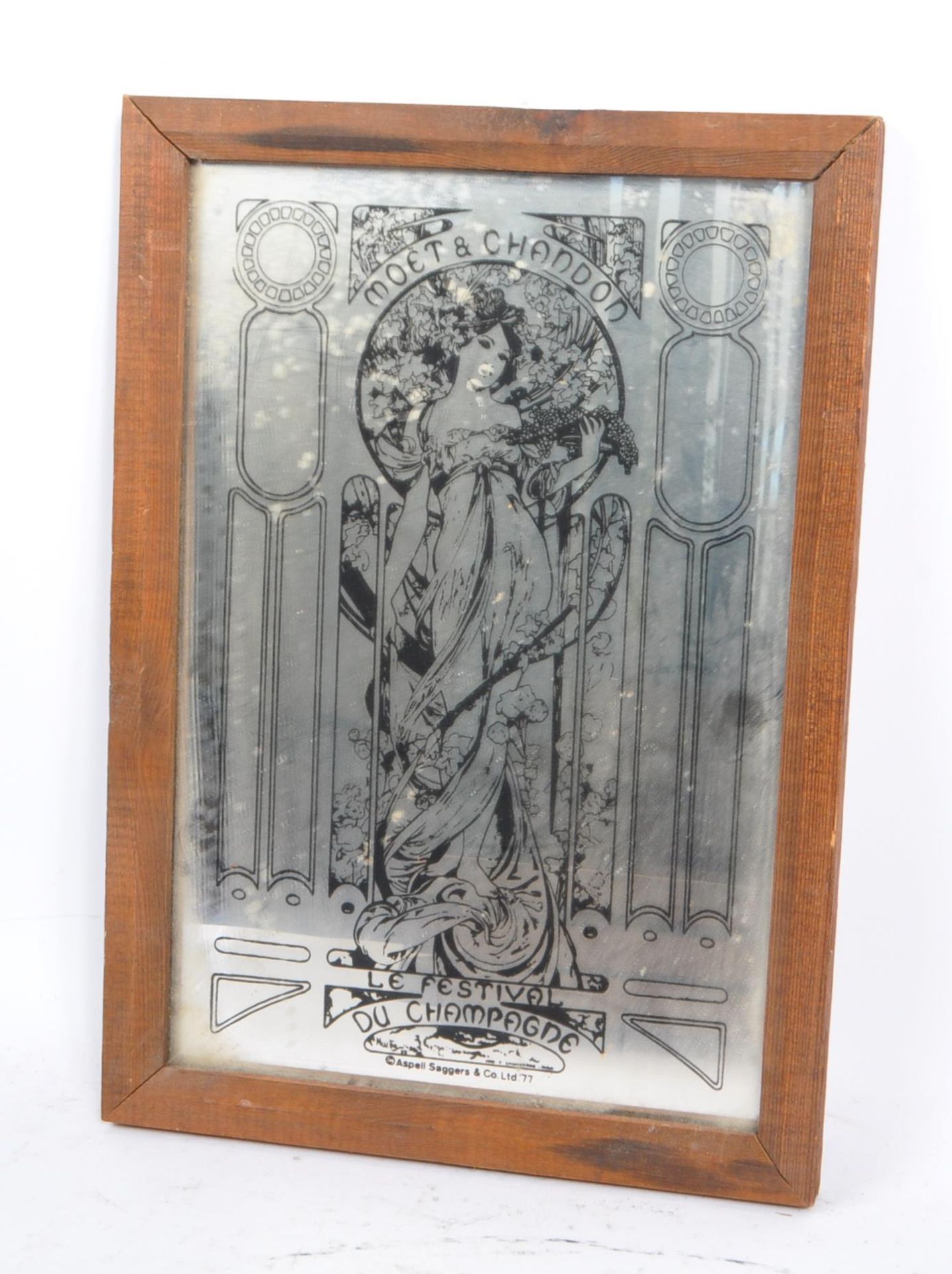 COLLECTION OF VINTAGE ALCOHOL PUB FRAMED MIRRORS - Image 6 of 7