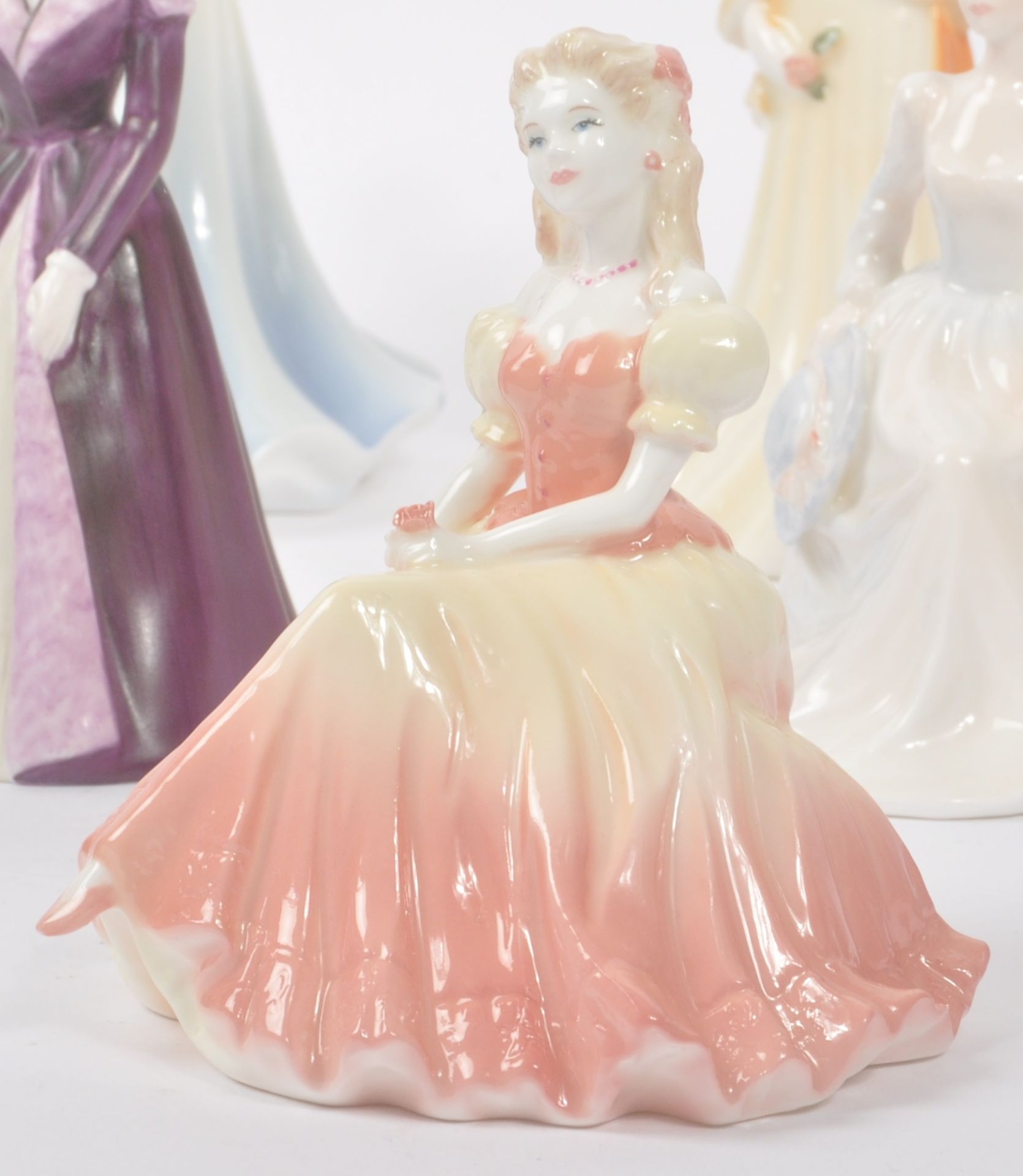 COALPORT - COLLECTION OF PORCELAIN FEMALE LADY FIGURINES - Image 2 of 9