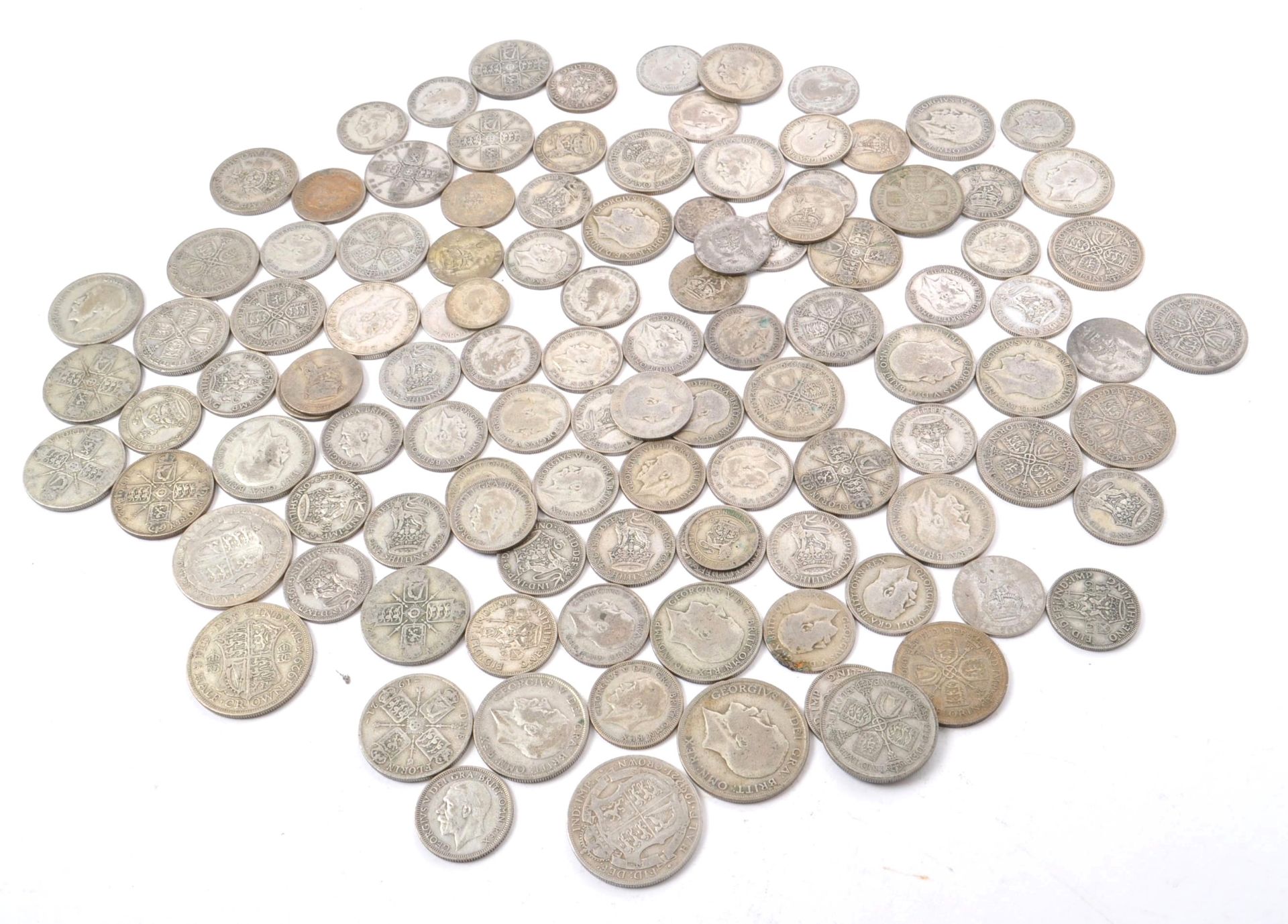 EIGHT EARLY 20TH CENTURY SILVER CIRCULATED CROWN COINS