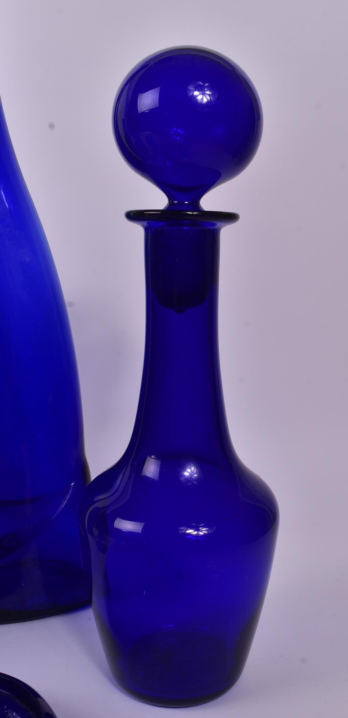 COLLECTION OF 20TH CENTURY BRISTOL BLUE GLASS - Image 4 of 6