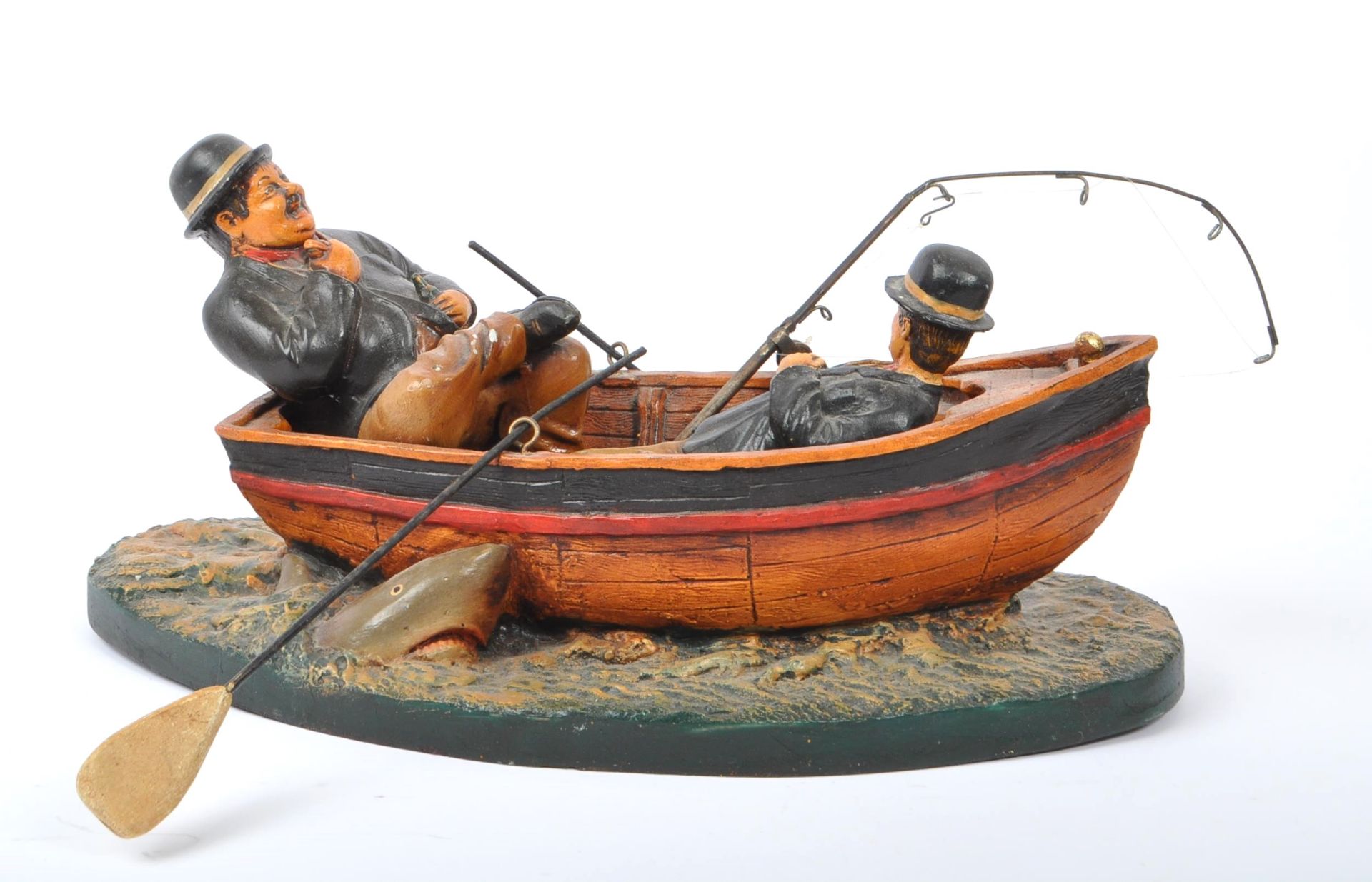 VINTAGE 20TH CENTURY WOODEN MODEL OF A FISHING BOAT