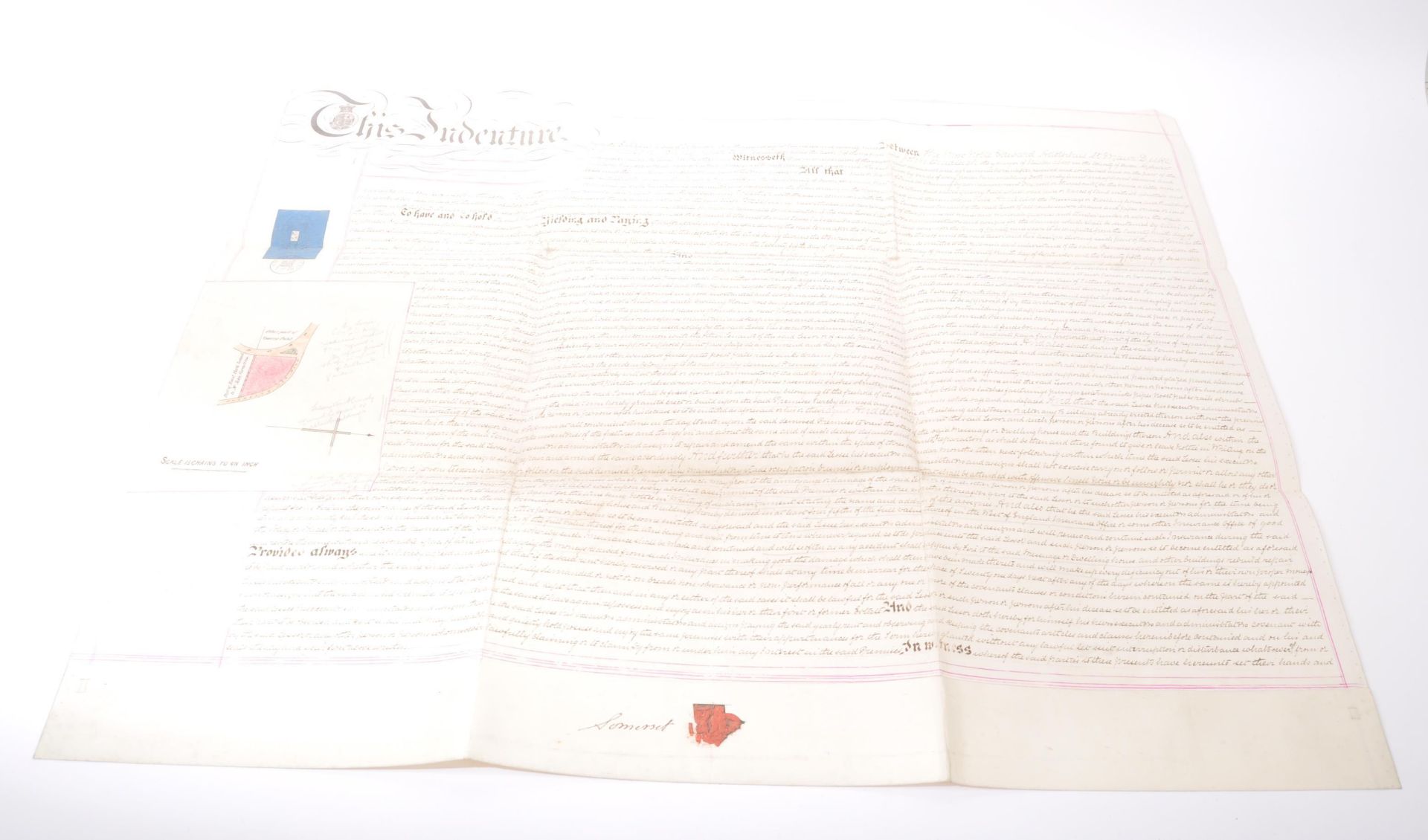 12TH DUKE OF SOMERSET SIGNED LARGE VELLUM