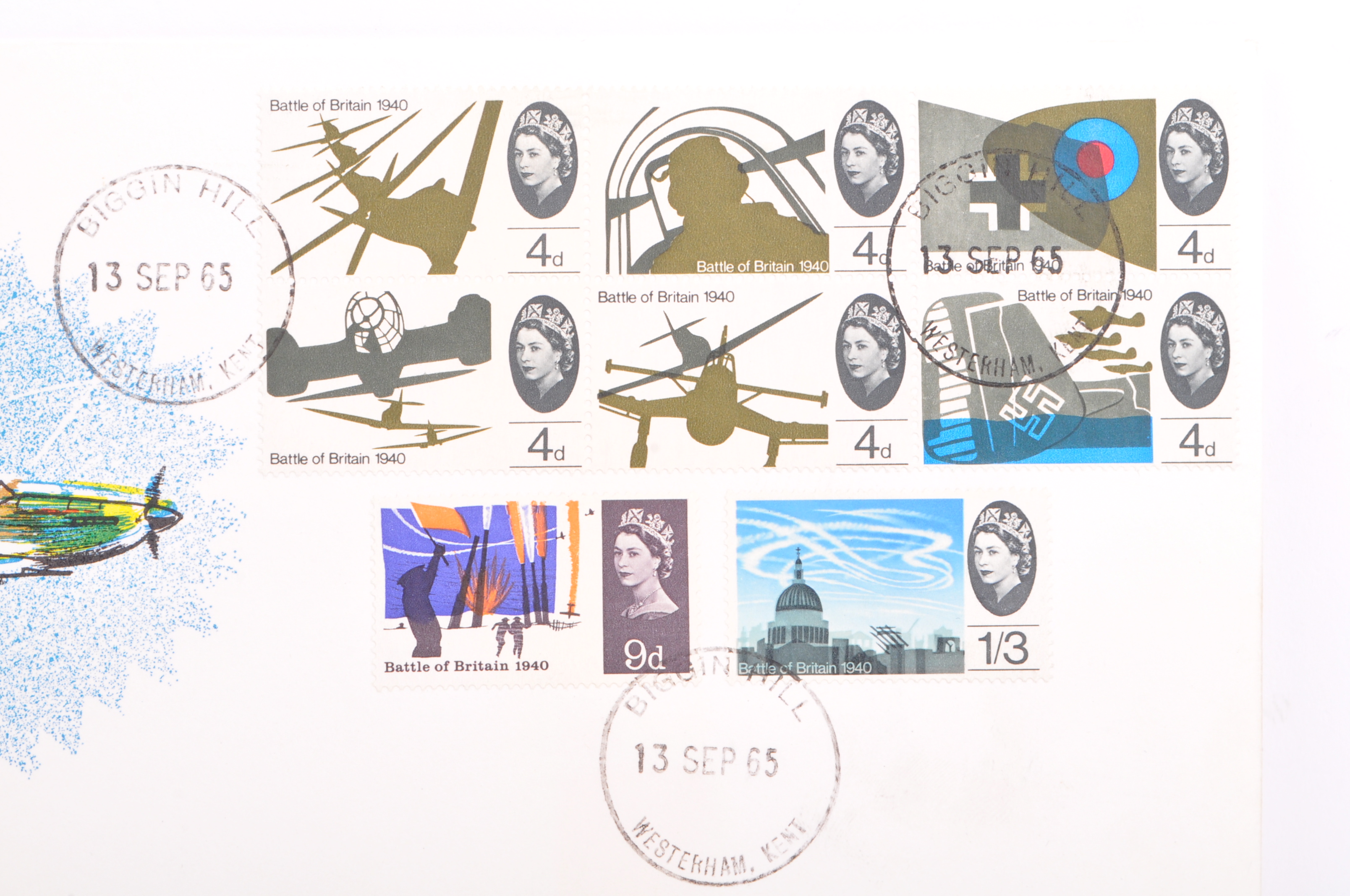 DOUGLAS BADER - BATTLE OF BRITAIN FIRST DAY COVER - Image 3 of 6