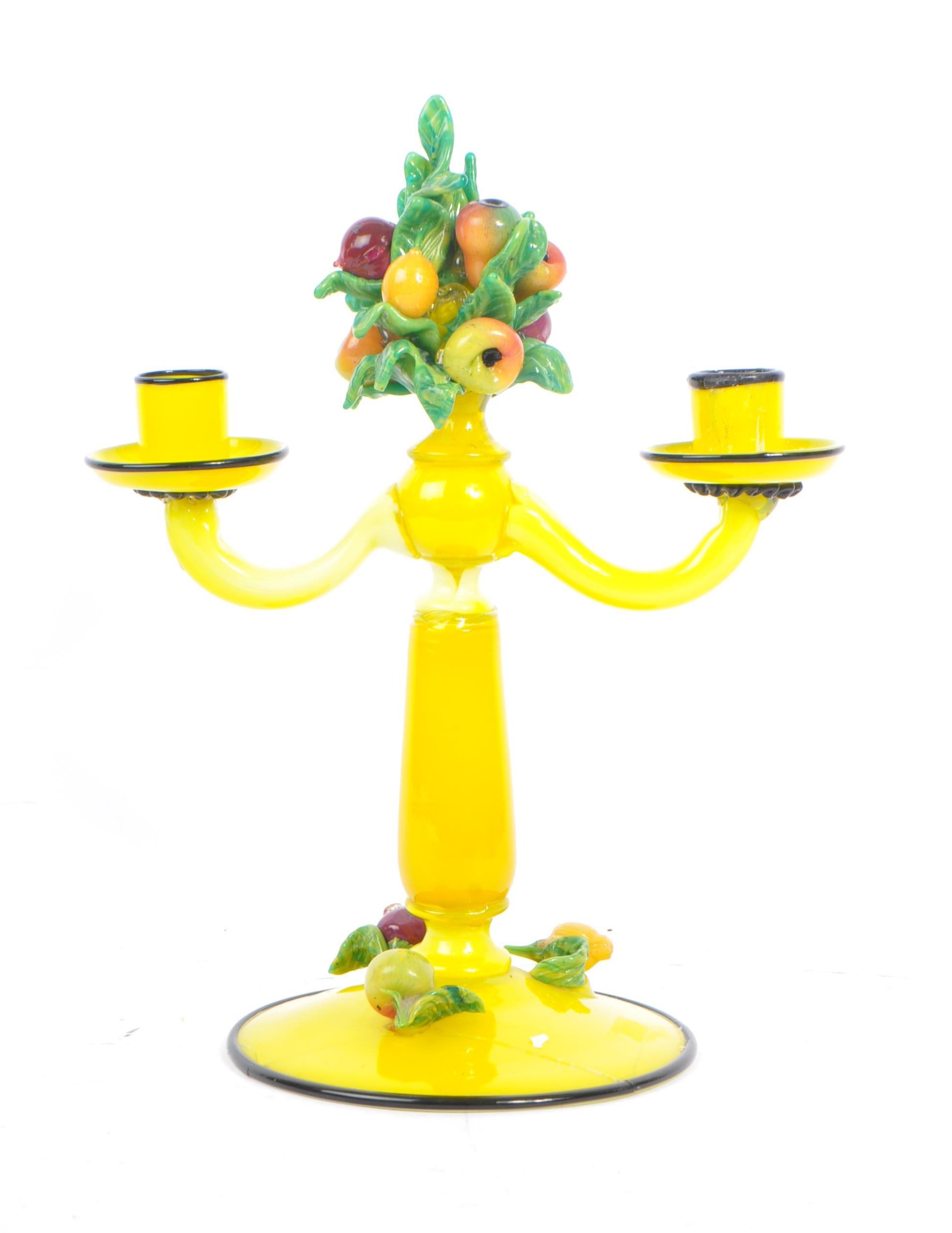 MURANO MANNER ART GLASS CANDELABRA