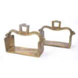 PAIR OF 19TH CENTURY BRASS INDIAN HORSE STIRRUPS