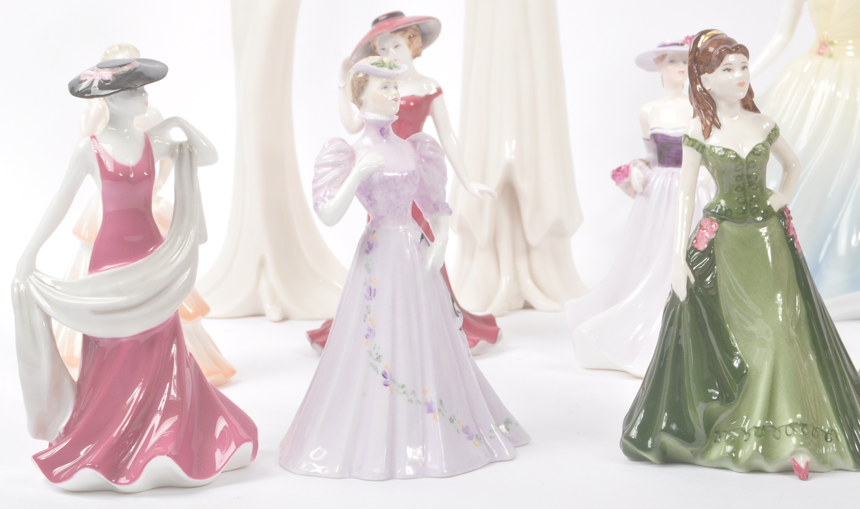 COALPORT - COLLECTION OF PORCELAIN FEMALE LADY FIGURINES - Image 3 of 9